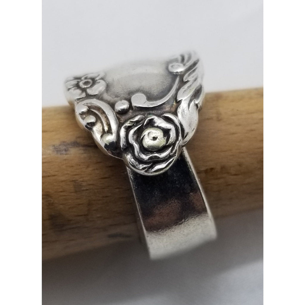 Spoon ring, Rose, silverware - Kpughdesigns