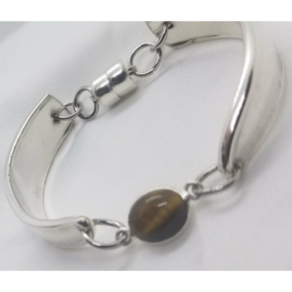 Tigers Eye stone spoon bracelet - Kpughdesigns