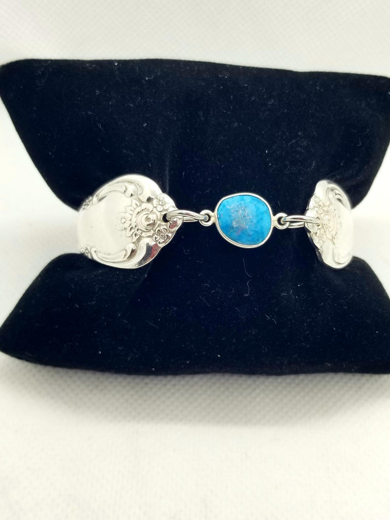 Spoon bracelet with turquoise - Small - Kpughdesigns