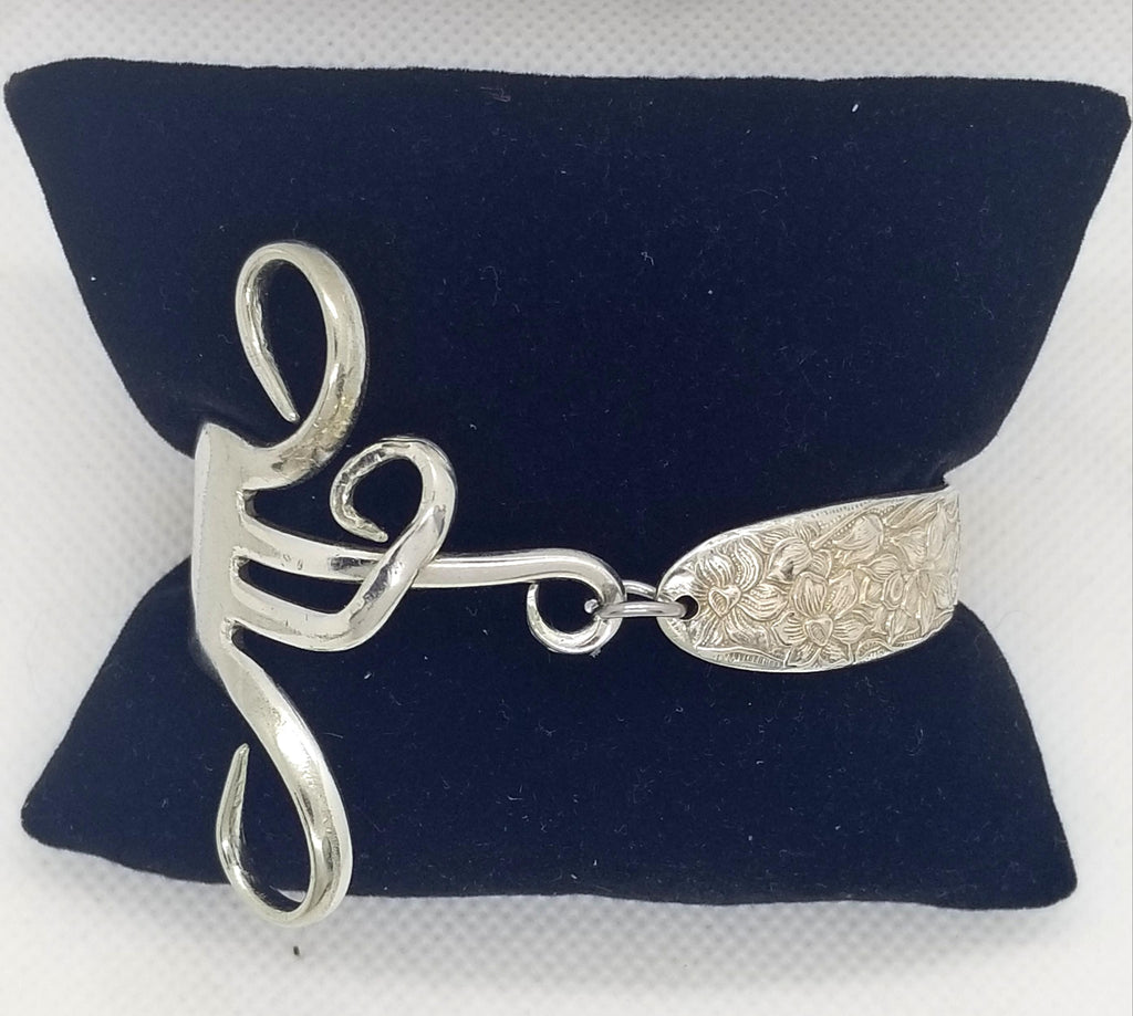 Fork bracelet, Narcissus silver - Kpughdesigns