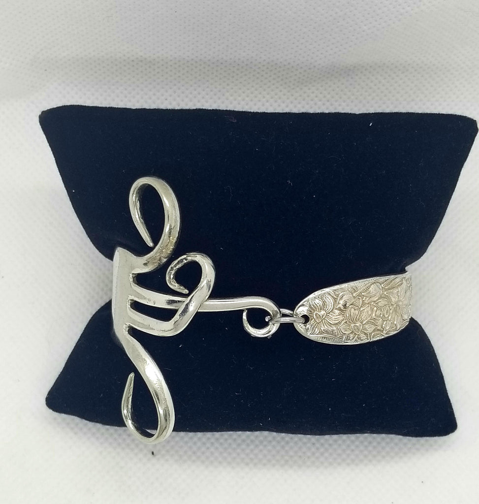 Fork bracelet, Narcissus silver - Kpughdesigns