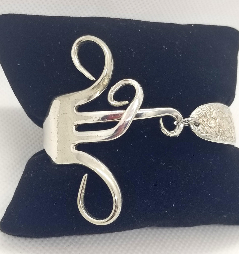 Fork bracelet, Narcissus silver - Kpughdesigns