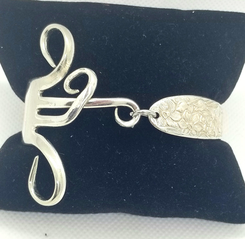 Fork bracelet, Narcissus silver - Kpughdesigns