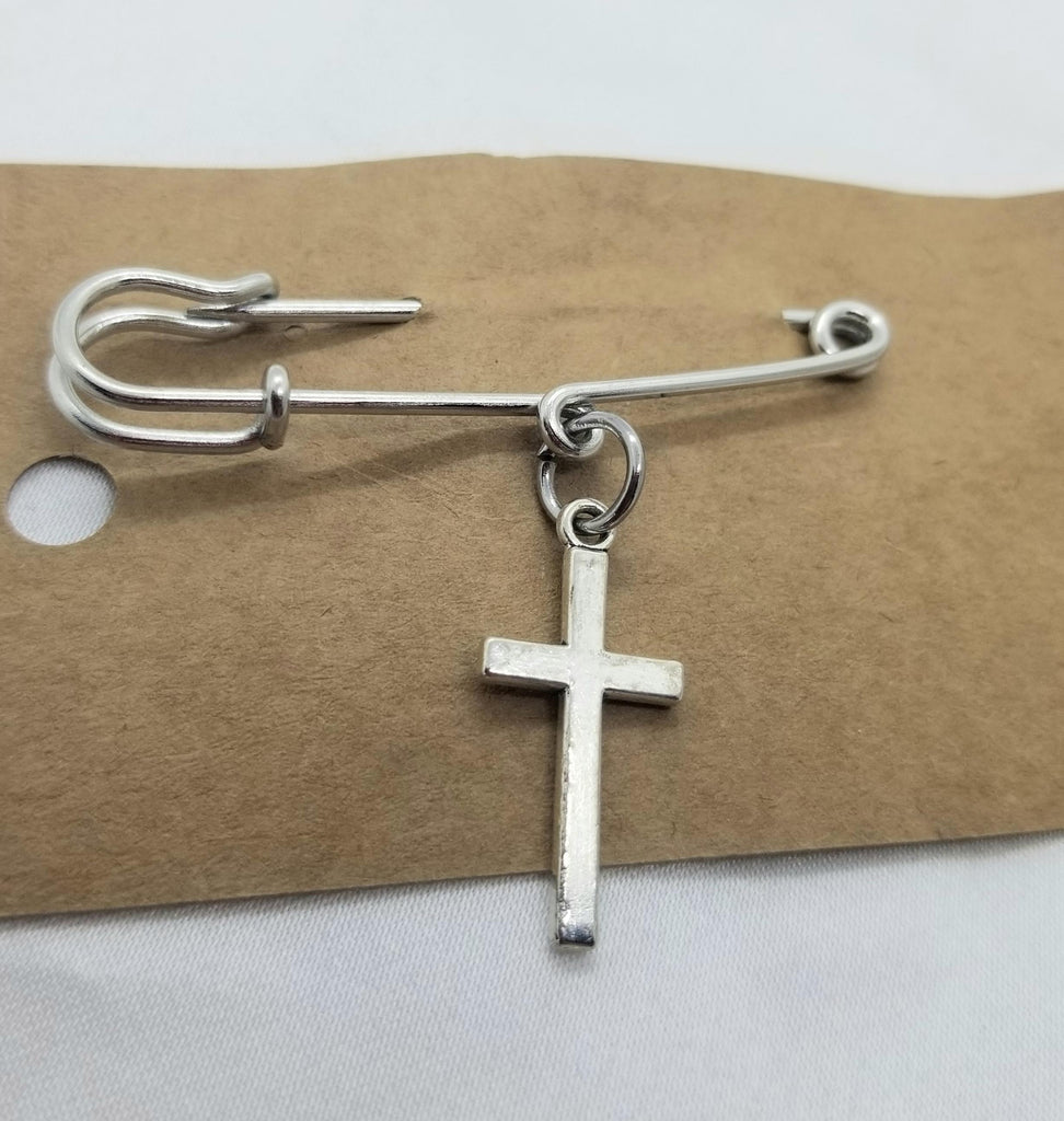 Scarf brooch pin, cross - Kpughdesigns