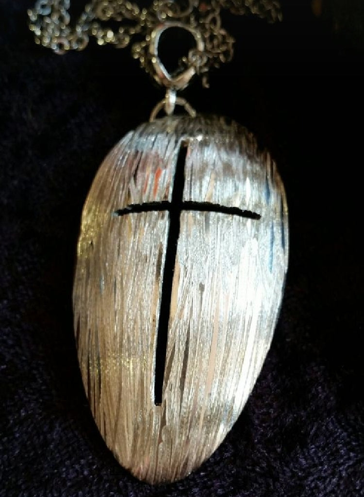 Cross necklace, spoon art - Kpughdesigns