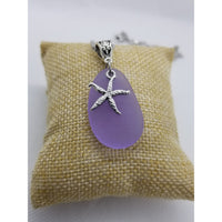 Sea glass necklace, purple - Kpughdesigns