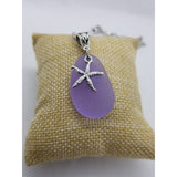 Sea glass necklace, purple - Kpughdesigns