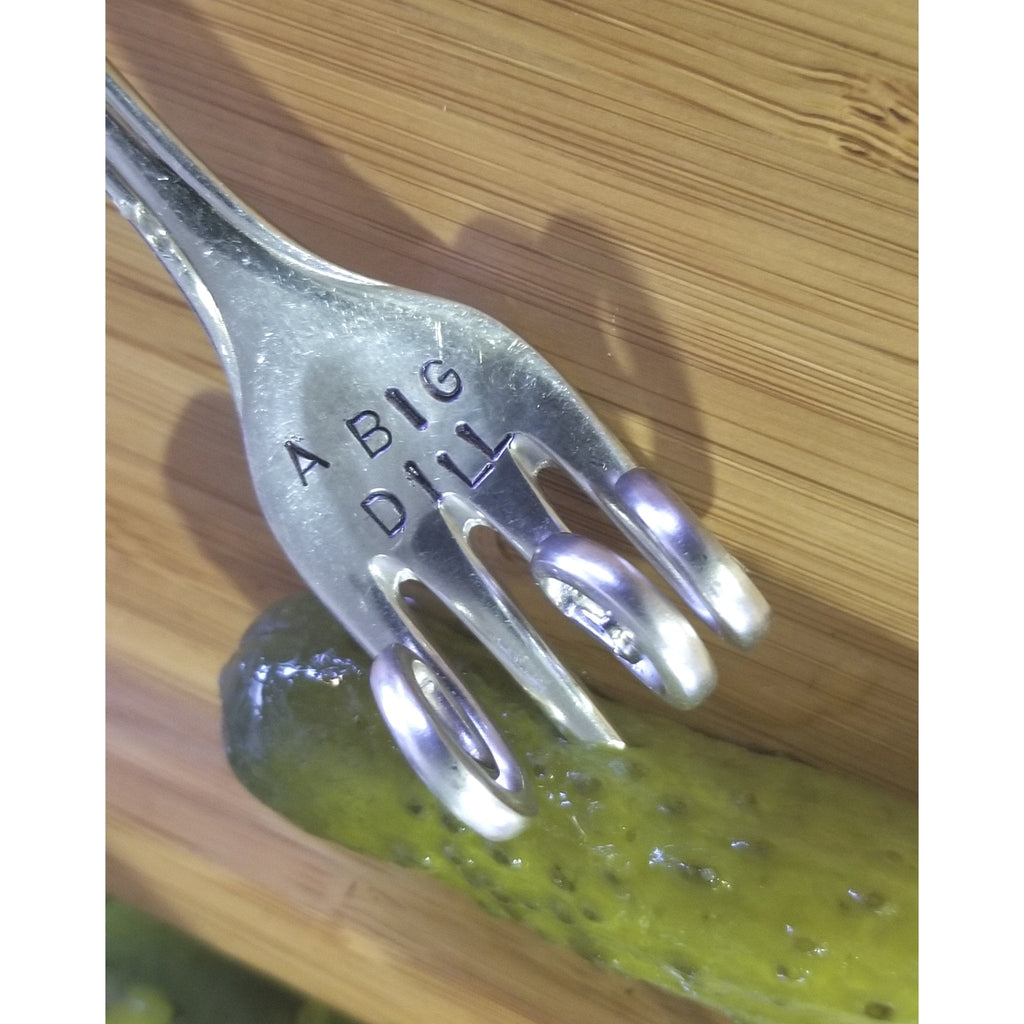 Pickle fork, A Big Dill, twisted fork, serving,  charcuterie - Kpughdesigns