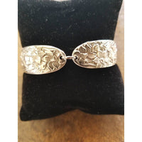 Bracelet, floral, spoon bracelet, cuff style, Narcissus silverware - Kpughdesigns
