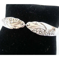 Bracelet, upcycled silver floral spoon, Evening Star, 1950s, - Kpughdesigns