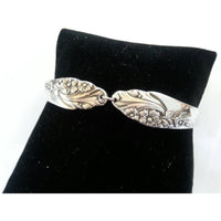 Bracelet, upcycled silver floral spoon, Evening Star, 1950s, - Kpughdesigns