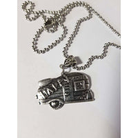Camper necklace, happy camper, camping, retro vintage camper jewelry, glamper style - Kpughdesigns
