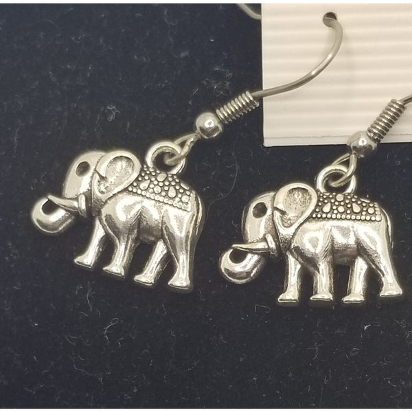 Elephant earrings, pierced, hypoallergenic - Kpughdesigns