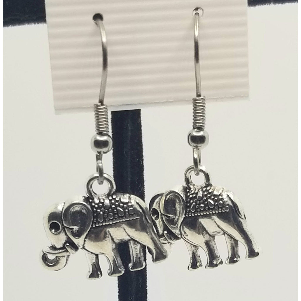 Elephant earrings, pierced, hypoallergenic - Kpughdesigns