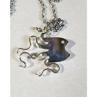 Fish necklace, nautical jewelry, fishy, squiggly fish,  twisted forks, fish gifts, unisex - Kpughdesigns