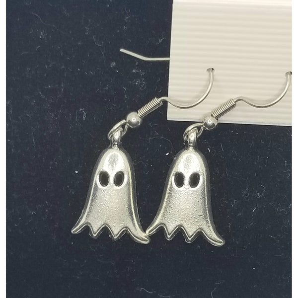 Ghost  earrings, pierced, hypoallergenic,  Halloween - Kpughdesigns