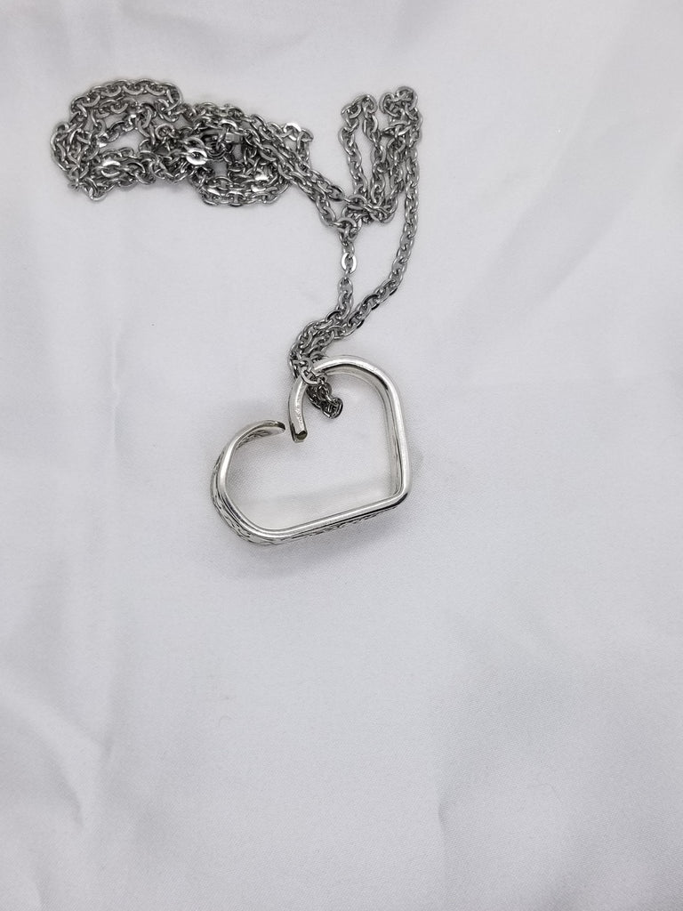 Heart necklace, floating spoon heart, XOXO, love gift, gift - Kpughdesigns