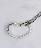 Heart necklace, love jewelry, floating heart, first love, silver - Kpughdesigns