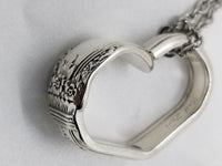 Heart necklace, love jewelry, floating heart, first love, silver - Kpughdesigns