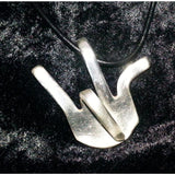 Love jewelry, I love you, sign language, ASL, universal sign, love necklace, twisted fork, unisex, love gift - Kpughdesigns