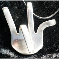 Love jewelry, I love you, sign language, ASL, universal sign, love necklace, twisted fork, unisex, love gift - Kpughdesigns