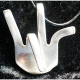Love jewelry, I love you, sign language, ASL, universal sign, love necklace, twisted fork, unisex, love gift - Kpughdesigns