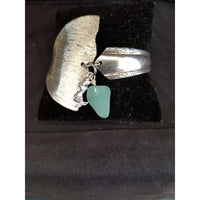 Mermaid bracelet, cuff, whale tail bracelet, sea glass - Kpughdesigns