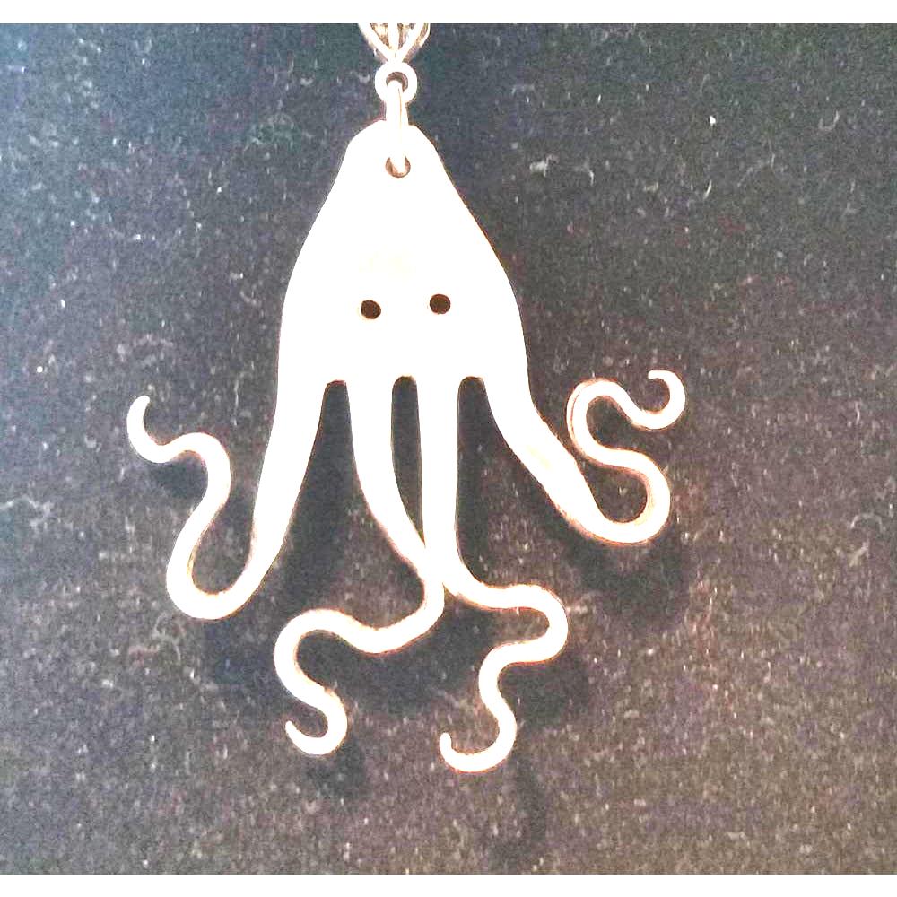 Octopus necklace, fork, twisted fork, fork jewelry, beach, ocean, nautical - Kpughdesigns