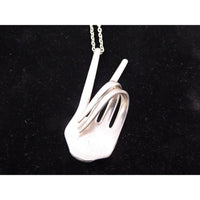 Peace sign,  upcycled fork necklace, twisted forks, unisex - Kpughdesigns