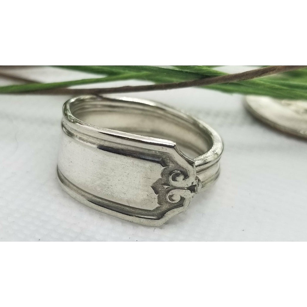 Ring, vintage spoon, spoon rings, silver, size 7 - Kpughdesigns