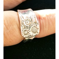 April spoon ring, rings, sunflowers, April silverware, floral ring, - Kpughdesigns