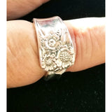 April spoon ring, rings, sunflowers, April silverware, floral ring, - Kpughdesigns