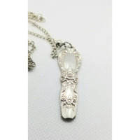 Silverware  necklace, heritage silverware, vintage, floral, 24 in chain - Kpughdesigns