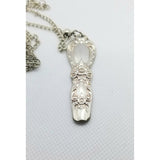 Silverware  necklace, heritage silverware, vintage, floral, 24 in chain - Kpughdesigns