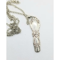 Silverware  necklace, heritage silverware, vintage, floral, 24 in chain - Kpughdesigns