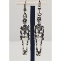 Skeleton earrings, Halloween, pierced, hypoallergenic - Kpughdesigns