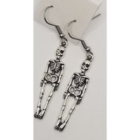 Skeleton earrings, Halloween, pierced, hypoallergenic - Kpughdesigns