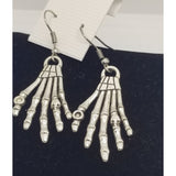 Skeleton hand earrings, trick or treat, pierced, hypoallergenic, halloween - Kpughdesigns