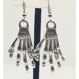Skeleton hand earrings, trick or treat, pierced, hypoallergenic, halloween - Kpughdesigns