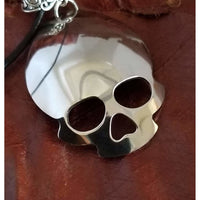 Skull, muerte, skull necklace, skeleton, spoon, goth, Halloween, pirate, death, bikers - Kpughdesigns