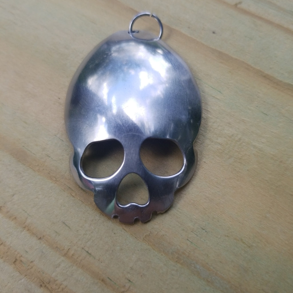 Skull, muerte, skull necklace, skeleton, spoon, goth, Halloween, pirate, death, bikers - Kpughdesigns