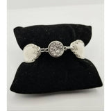Spoon bracelet, Druzy crystal center, upcycled - Kpughdesigns