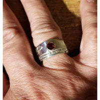 Spoon ring, birthstone, spoon rings, birthstone ring, garnet, January birthday, garnet crystal, birthday gift for her - Kpughdesigns