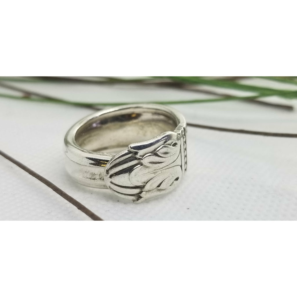 Spoon ring, danish princess, vintage spoon, silver ring, - Kpughdesigns