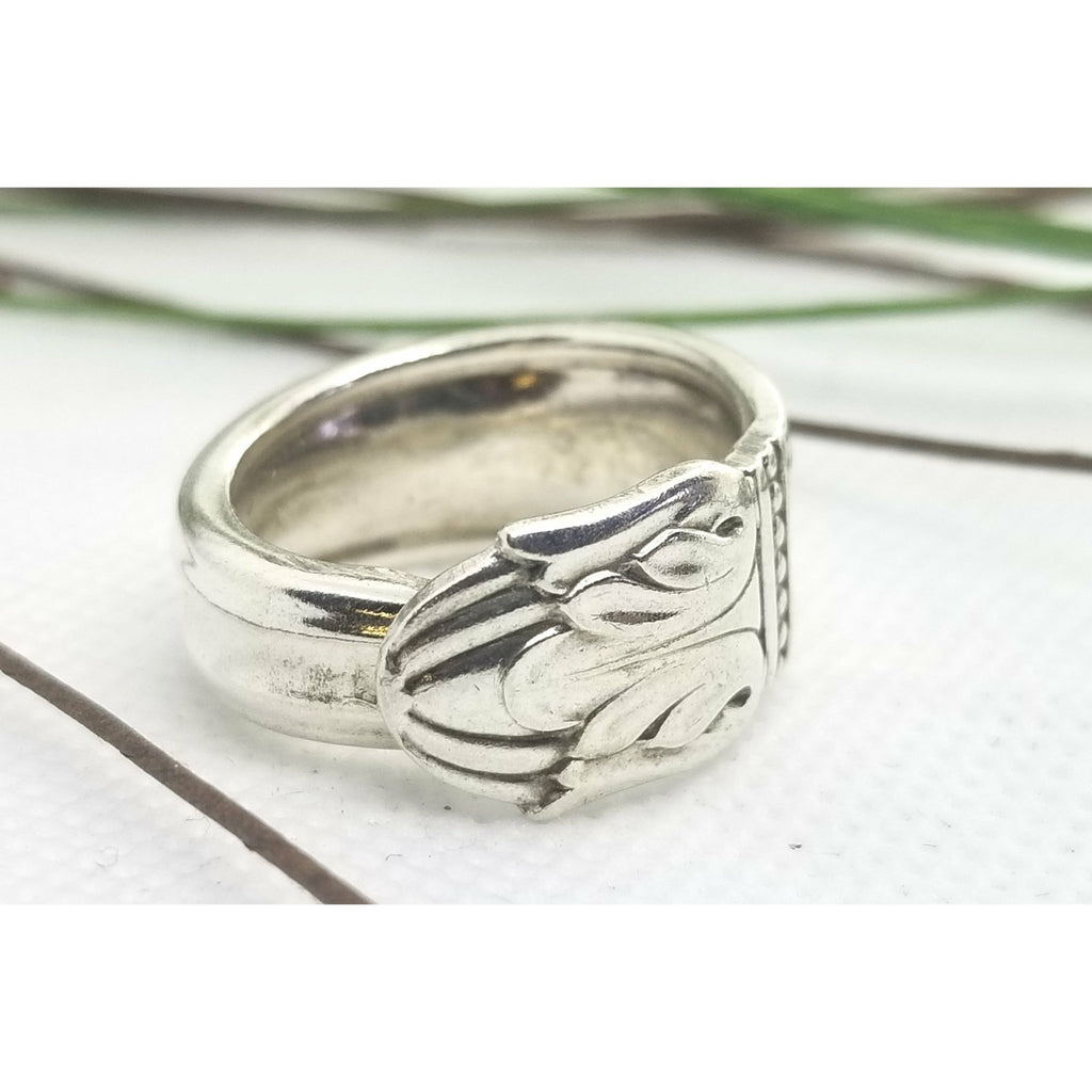 Spoon ring, danish princess, vintage spoon, silver ring, - Kpughdesigns