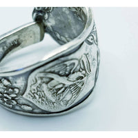 Spoon ring,  eagle ring, rings, American Eagle, Americana, vintage spoon, flag ring, eagle ring, unisex ring - Kpughdesigns