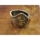 Spoon ring,  eagle ring, rings, American Eagle, Americana, vintage spoon, flag ring, eagle ring, unisex ring - Kpughdesigns