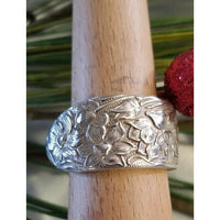 Spoon ring, floral, Narcissus, vintage spoon, spoon rings, size 9, thumb - Kpughdesigns