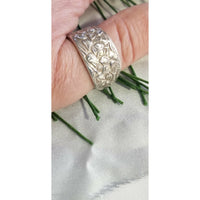 Spoon ring, floral, Narcissus, vintage spoon, spoon rings, size 9, thumb - Kpughdesigns