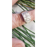 Spoon ring, floral, silver, size 6-7 - Kpughdesigns